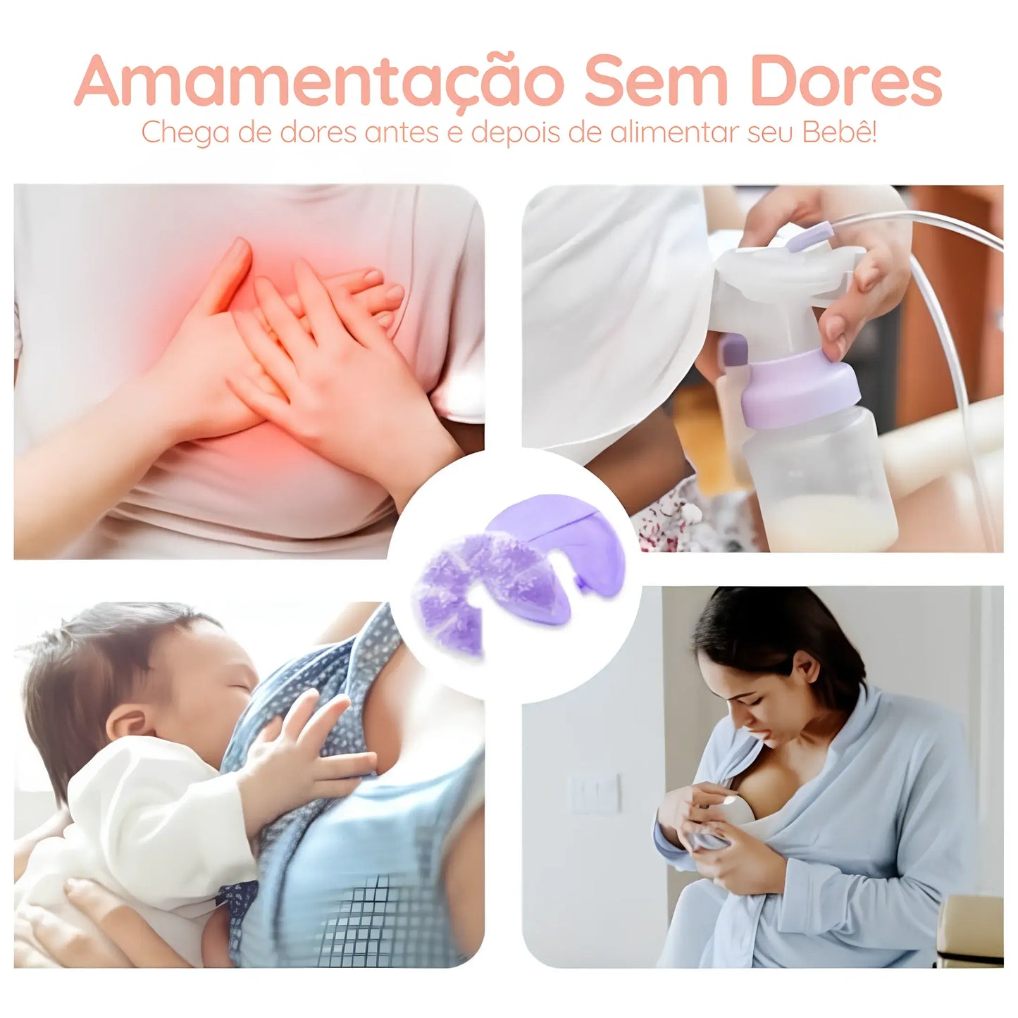 Compressa de Gel para Alívio de Dor nos Seios