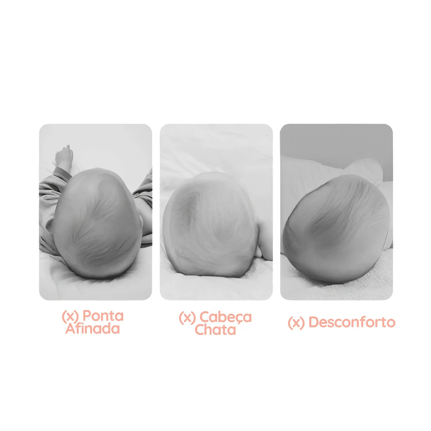 Travesseiro para Bebê Prevenção Cabeça Chata Plagiocefalia Corpo & Colo
