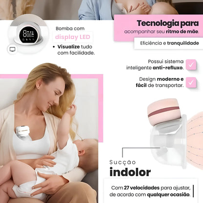 Bomba de Tirar Leite Elétrica Portátil Recarregável Corpo & Colo #111