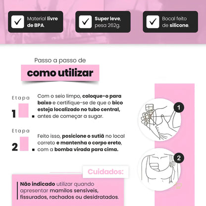 Bomba de Tirar Leite Elétrica Portátil Recarregável Corpo & Colo #111