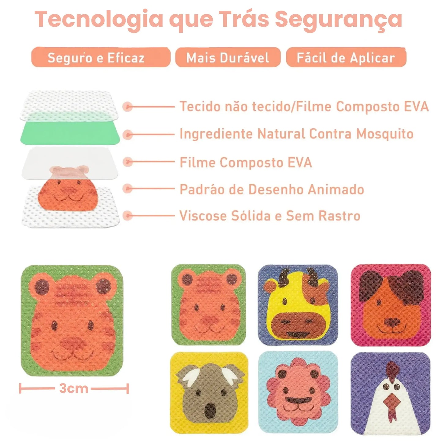Kit Adesivos Repelentes de Citronela para Bebê Corpo & Colo