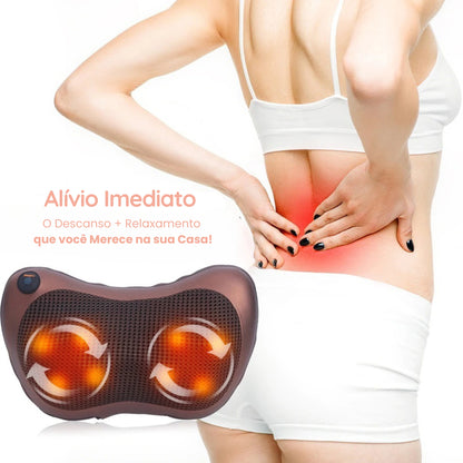 Almofada Massageador Shiatsu com Aquecimento para Lombar, Pescoço e Pés Corpo e Colo