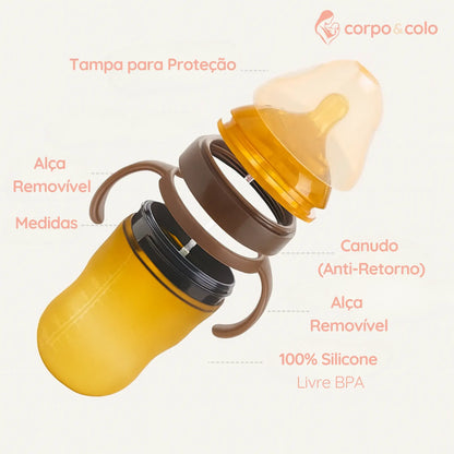 Mamadeira de Silicone 100% Imita Peito Da Mãe Corpo & Colo