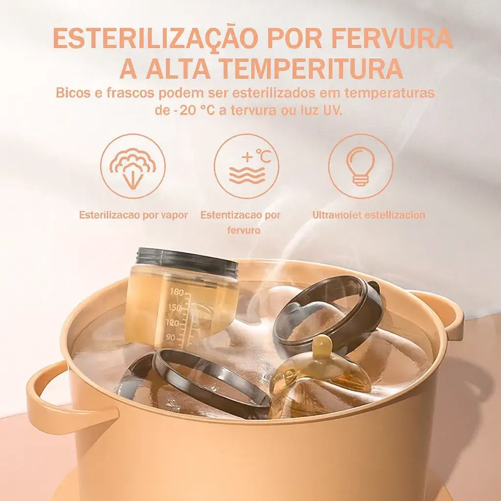 Mamadeira de Silicone 100% Imita Peito Da Mãe Corpo & Colo