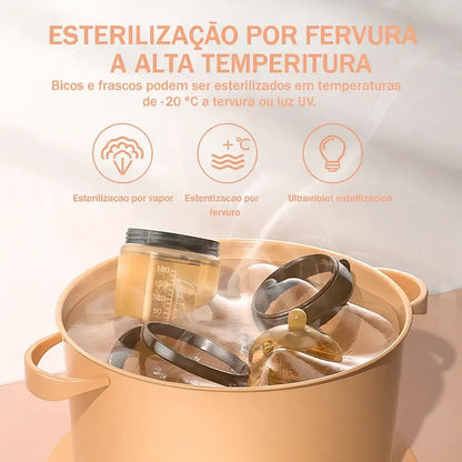 Mamadeira de Silicone 100% Imita Peito Da Mãe Corpo & Colo