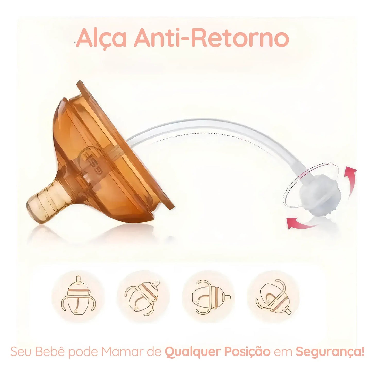 Mamadeira de Silicone 100% Imita Peito Da Mãe Corpo & Colo