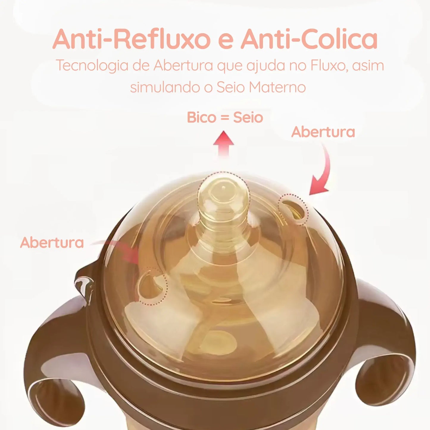 Mamadeira de Silicone 100% Imita Peito Da Mãe Corpo & Colo