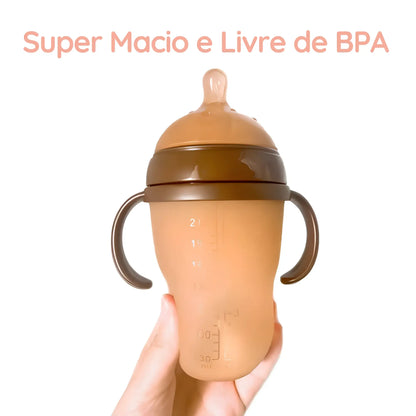 Mamadeira de Silicone 100% Imita Peito Da Mãe Corpo & Colo