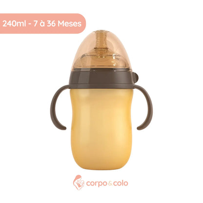 Mamadeira de Silicone 100% Imita Peito Da Mãe Corpo & Colo