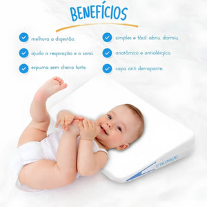 Travesseiro Rampa Antirrefluxo para Bebê Recém Nascido Corpo & Colo #111